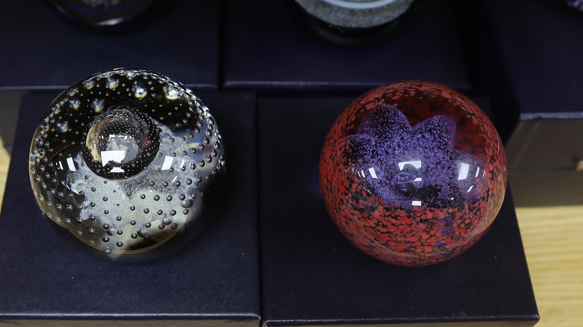 Seven Caithness paperweights, boxed, some limited edition